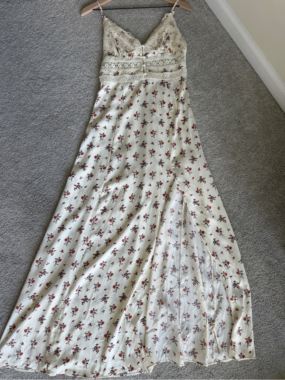Free People Intimately FP Out & About Floral Lace Maxi Slip Dress NWT Medium - Picture 9 of 12